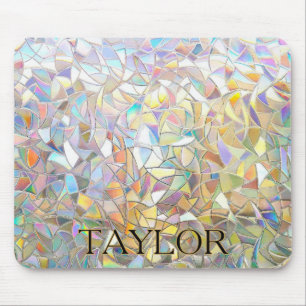 Prismatic Stained Glass Effect - Rainbow Prismatic Mouse Pad