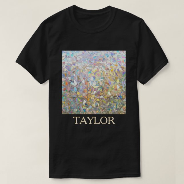 Prismatic Stained Glass Effect - Rainbow Prismatic T-Shirt (Design Front)