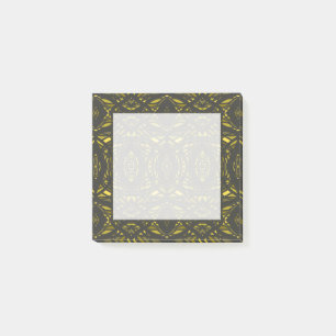 Prismatic Yellow Black Abstract Acrylic Art Post-it Notes