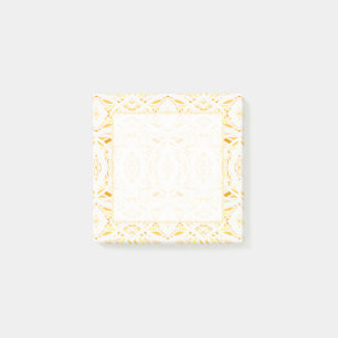 Prismatic Yellow White Abstract Acrylic Art Post-it Notes
