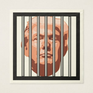 Prison Bars Trump Impeachment Party Napkin