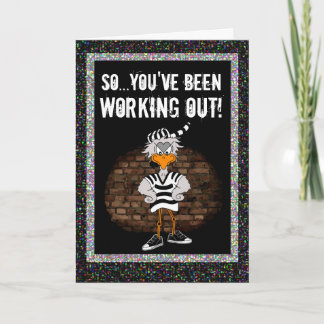 Prison card: Work out jailbird Card