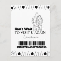 Prison Cards Long Distance Visit Couples Hearts