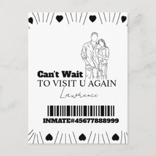 Prison Cards Long Distance Visit Couples Hearts