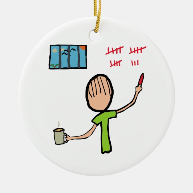 Prison Ceramic Tree Decoration (Front)