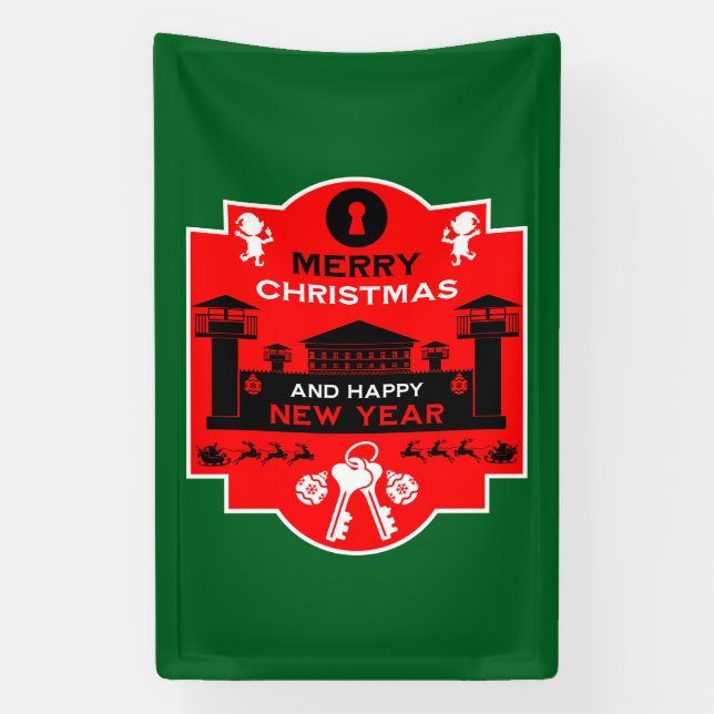 Prison Christmas Holiday Gift Banner (Vertical)