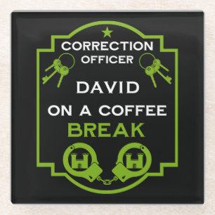 Prison Correctional Officer Glass Coaster
