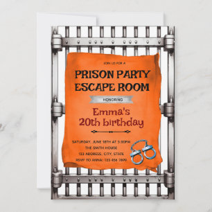 Prison escape room party Invitation