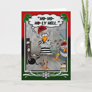 Prison Jailbird Holiday Card