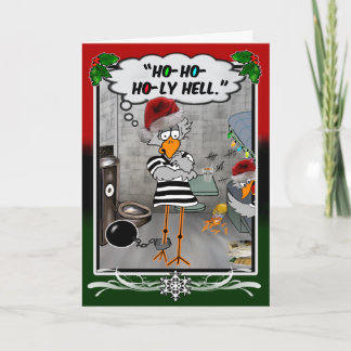 Prison Jailbird Holiday Card