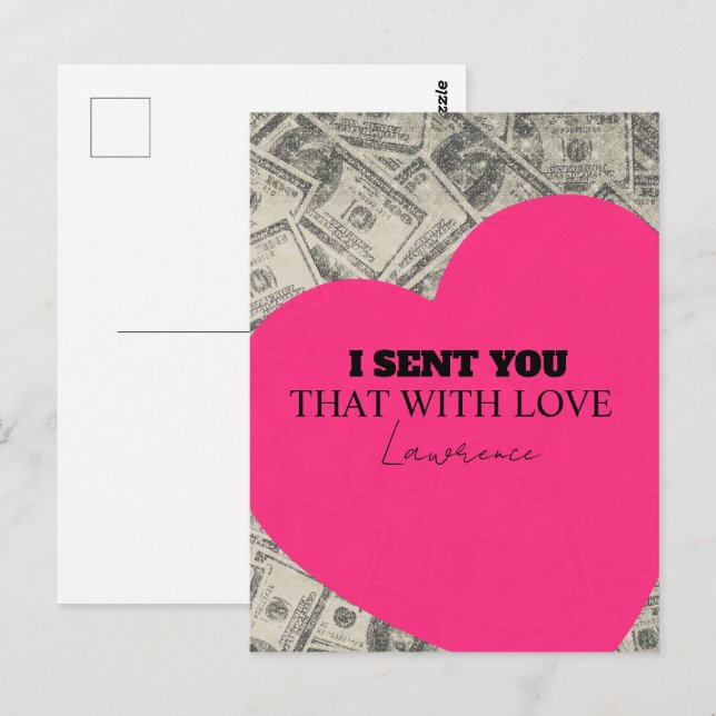 Prison Long Distance Cute Commissary Heart Postcard (Front/Back)