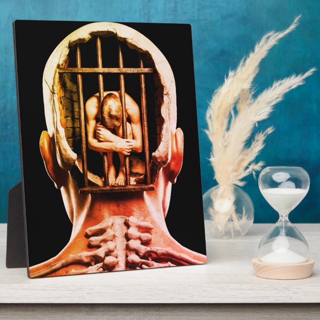 Prison of the Mind – Surreal Conceptual Wall Art  Plaque (Side)