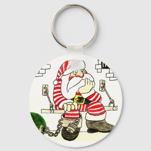 PRISON SANTA KEY RING