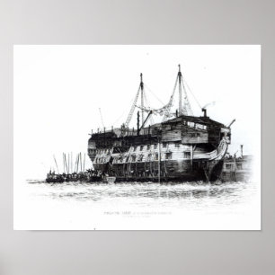 Prison Ship in Portsmouth Harbour Poster