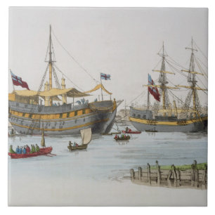 Prison Ships, from 'Costume of Great Britain', pub Tile