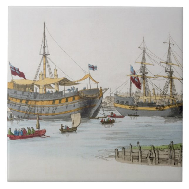 Prison Ships, from 'Costume of Great Britain', pub Tile (Front)