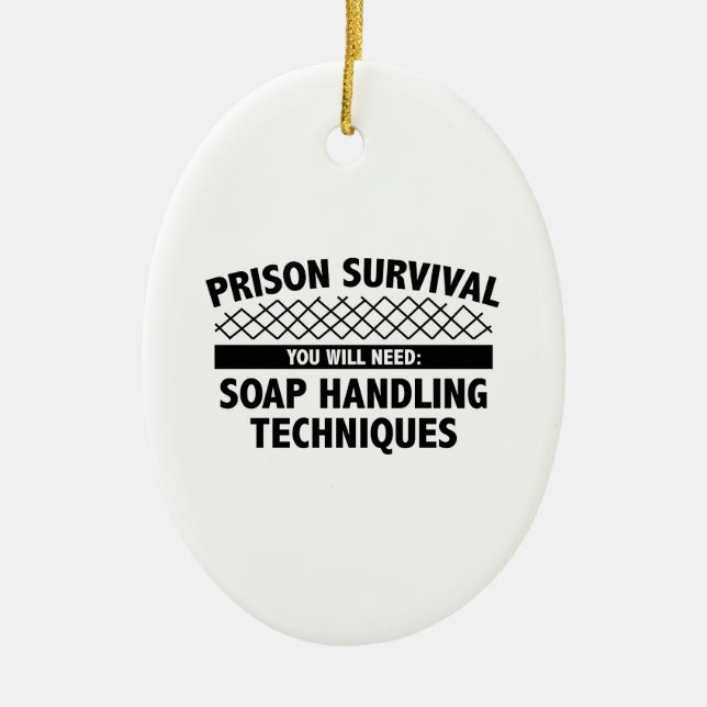 Prison Survival Ceramic Tree Decoration (Front)