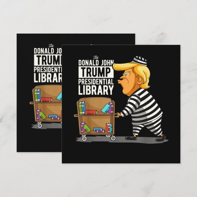 Prison Trump Presidential Library Invitation (Front/Back)