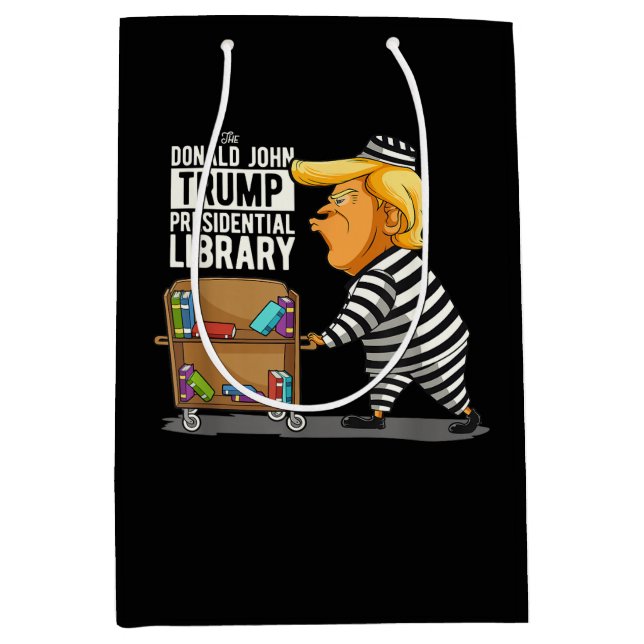Prison Trump Presidential Library Medium Gift Bag (Front)