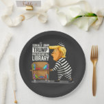 Prison Trump Presidential Library Paper Plate<br><div class="desc">Prison Trump Presidential Library</div>