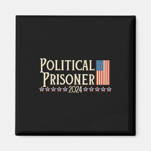 Prisoner 2024 Vote Trump November 5 American Flag Magnet