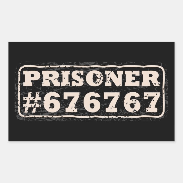 Prisoner 67 Meme Rectangular Sticker (Front)