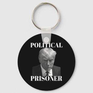 Prisoner Donald J. Trump Black &amp; White Mugshot Key Ring