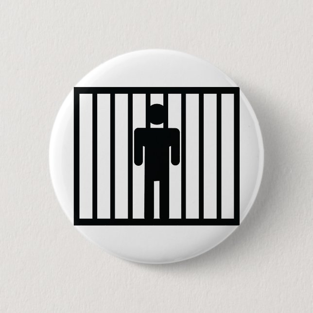 prisoner icon 6 cm round badge (Front)