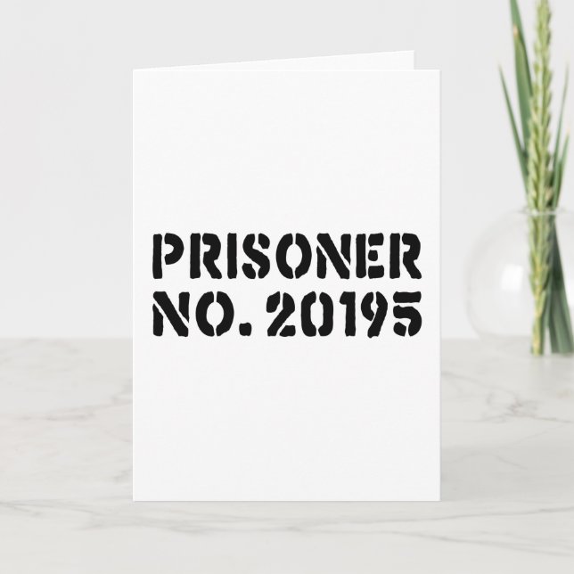Prisoner No. 20195 Card (Front)