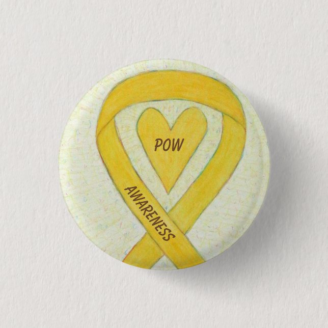Prisoner of War (POW) Awareness Ribbon Custom Pin (Front)