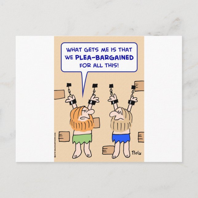 prisoners dungeon plea-bargained postcard (Front)