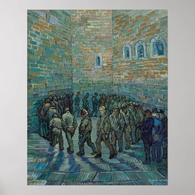 Prisoners Exercising 1890 by Vincent van Gogh Poster (Front)