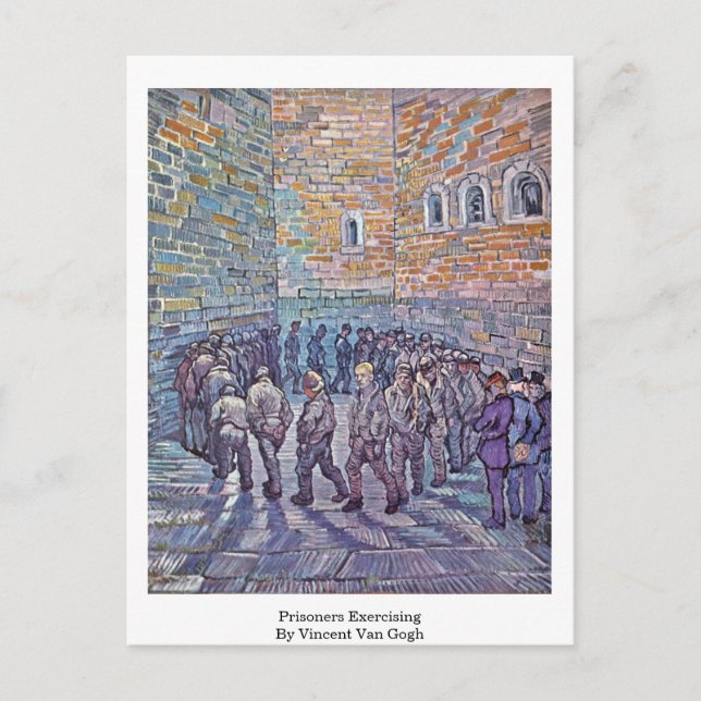 Prisoners Exercising By Vincent Van Gogh Postcard (Front)