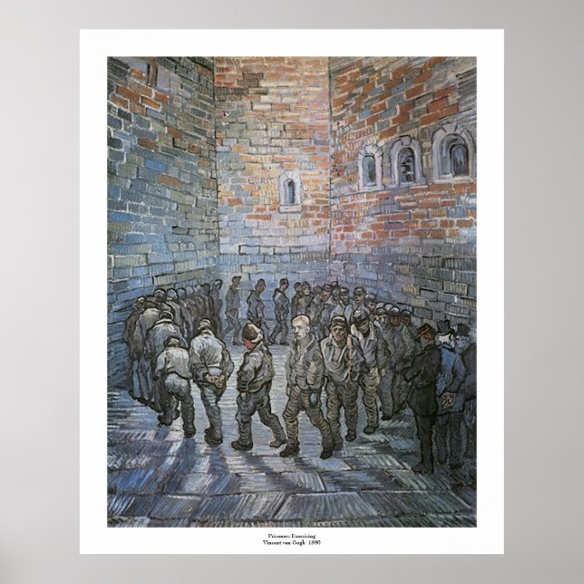 Prisoners Exercising by Vincent van Gogh Poster (Front)