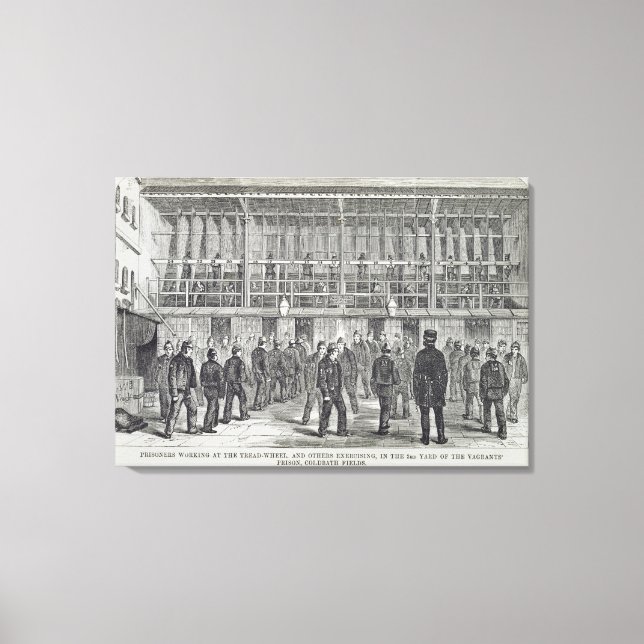 Prisoners Working at the Tread-Wheel and Others Ex Canvas Print (Front)