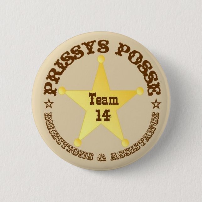 Prissy's Posse 6 Cm Round Badge (Front)