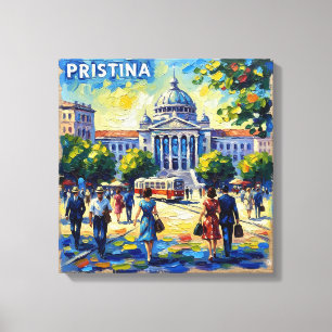 Pristina Kosovo Cathedral Square Stretched Canvas Print