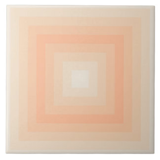 Pristine Fuzzy Peach Squares Ceramic Tile