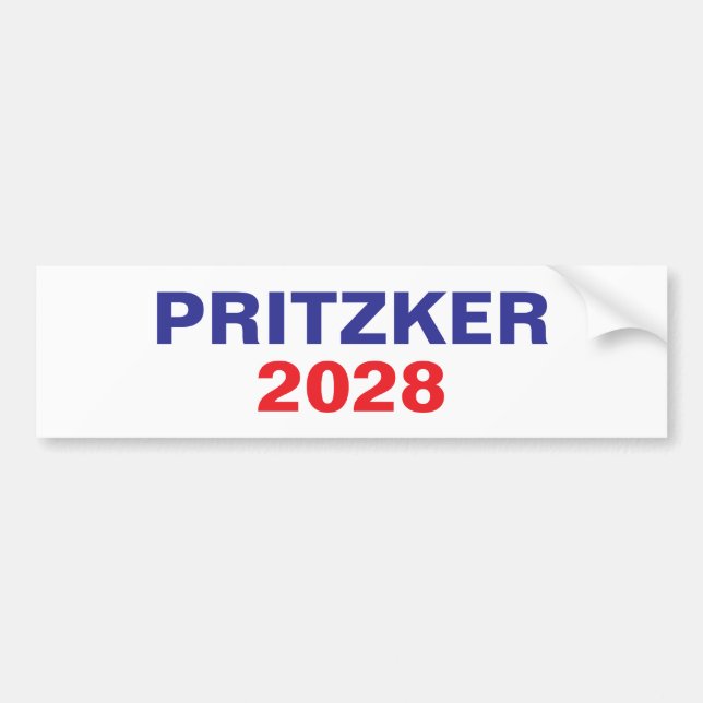 Pritzker for President 2028 Bumper Sticker (Front)