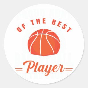 Priud Aunt Of The Best Basketball Player Classic Round Sticker