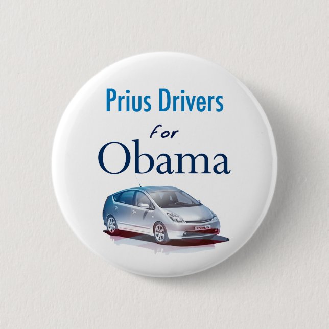 Prius Drivers for Obama Button (Front)
