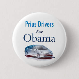 Prius Drivers for Obama Button