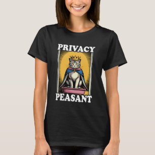 Privacy Peasant Cute Cat Litter Box Funny Cat T-Shirt