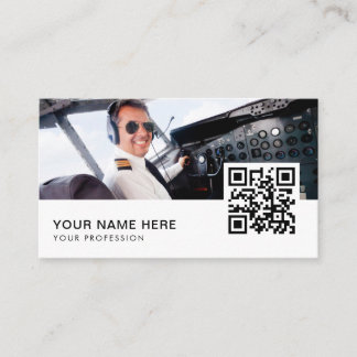 private airline QR Code Business Card