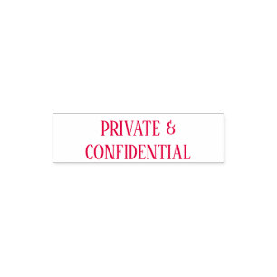 Private and confidential CHOOSE COLOR Self-inking Stamp