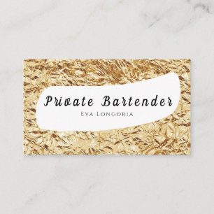 Private Bartender Business Card