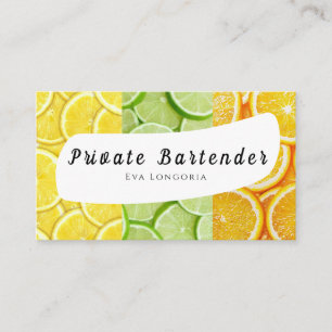 Private Bartender Business Card