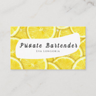 Private Bartender Business Card