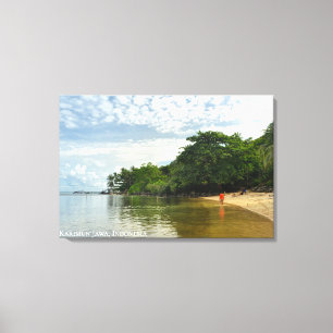 Private Beach Coast Landscape Travel Photography Canvas Print