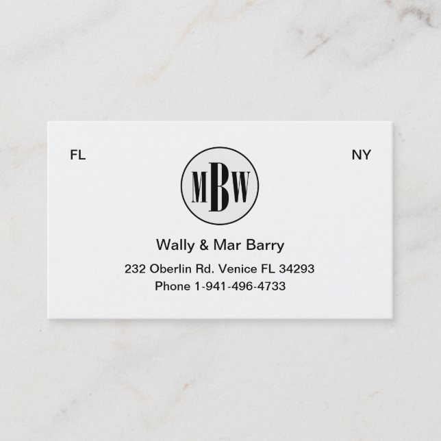 Private Business Card MBW 3 (Front)
